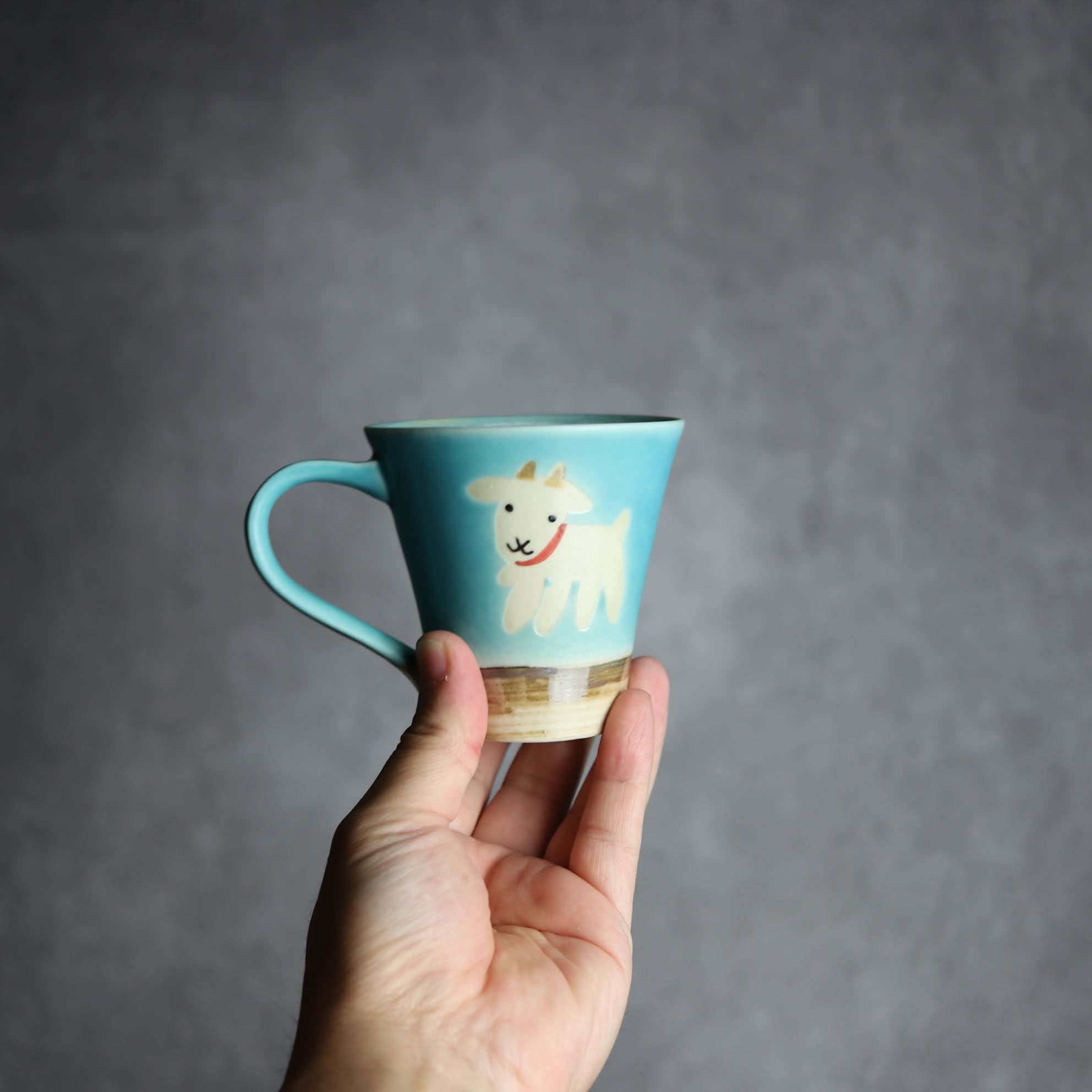 アニマルマグ ヤギ4 やちむん 陶器 atelier qucchane - mundasui