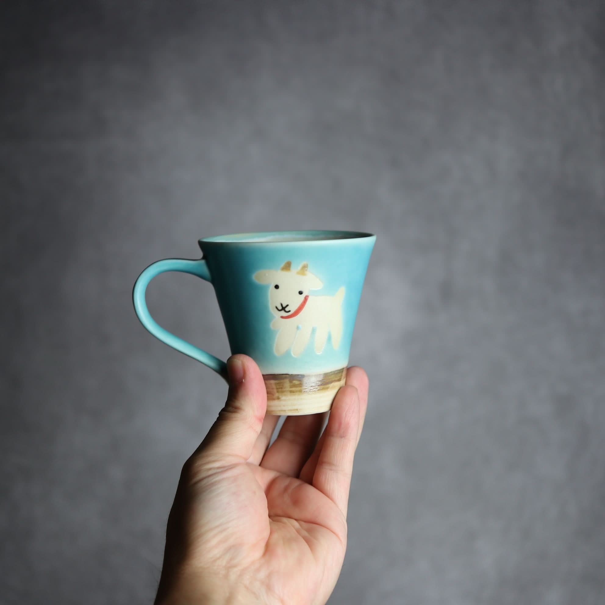 アニマルマグ ヤギ4 やちむん 陶器 atelier qucchane - mundasui