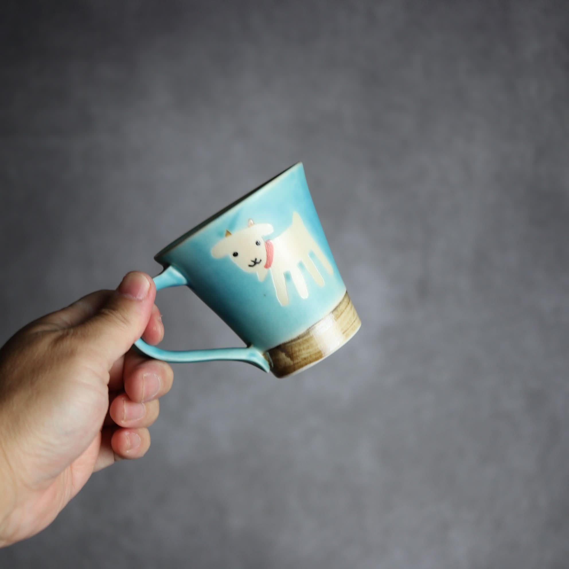 アニマルマグ ヤギ5 やちむん 陶器 atelier qucchane - mundasui