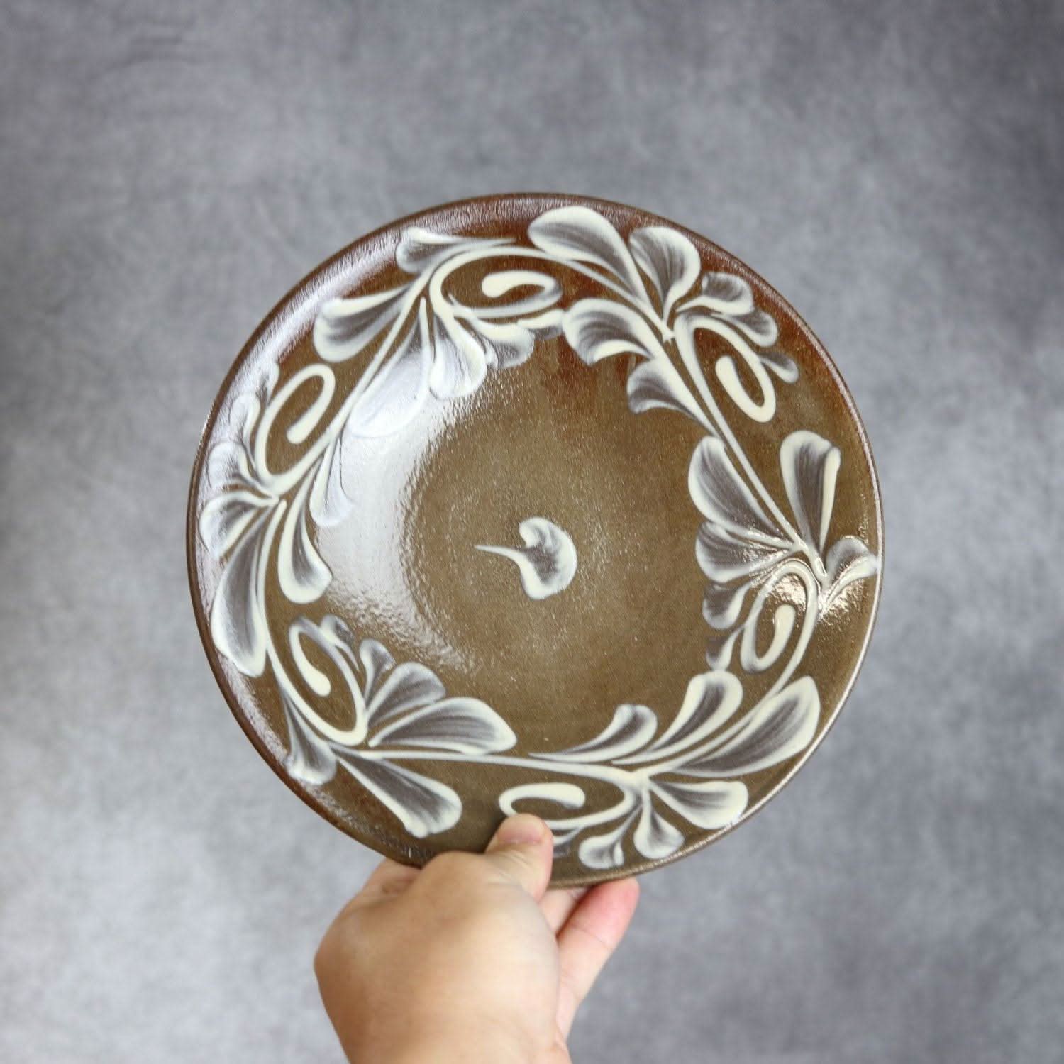 7寸皿 白いっちん やちむん 陶器 陶眞窯 やちむん 陶器.