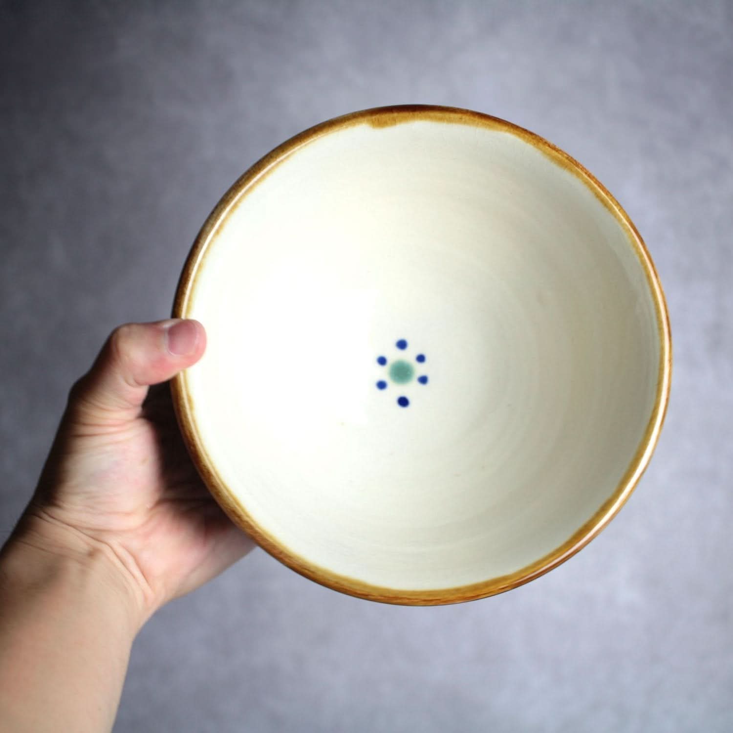 6寸マカイ 緑釉 飛鉋 輪紋 やちむん 陶器 幸陶器 やちむん 陶器.