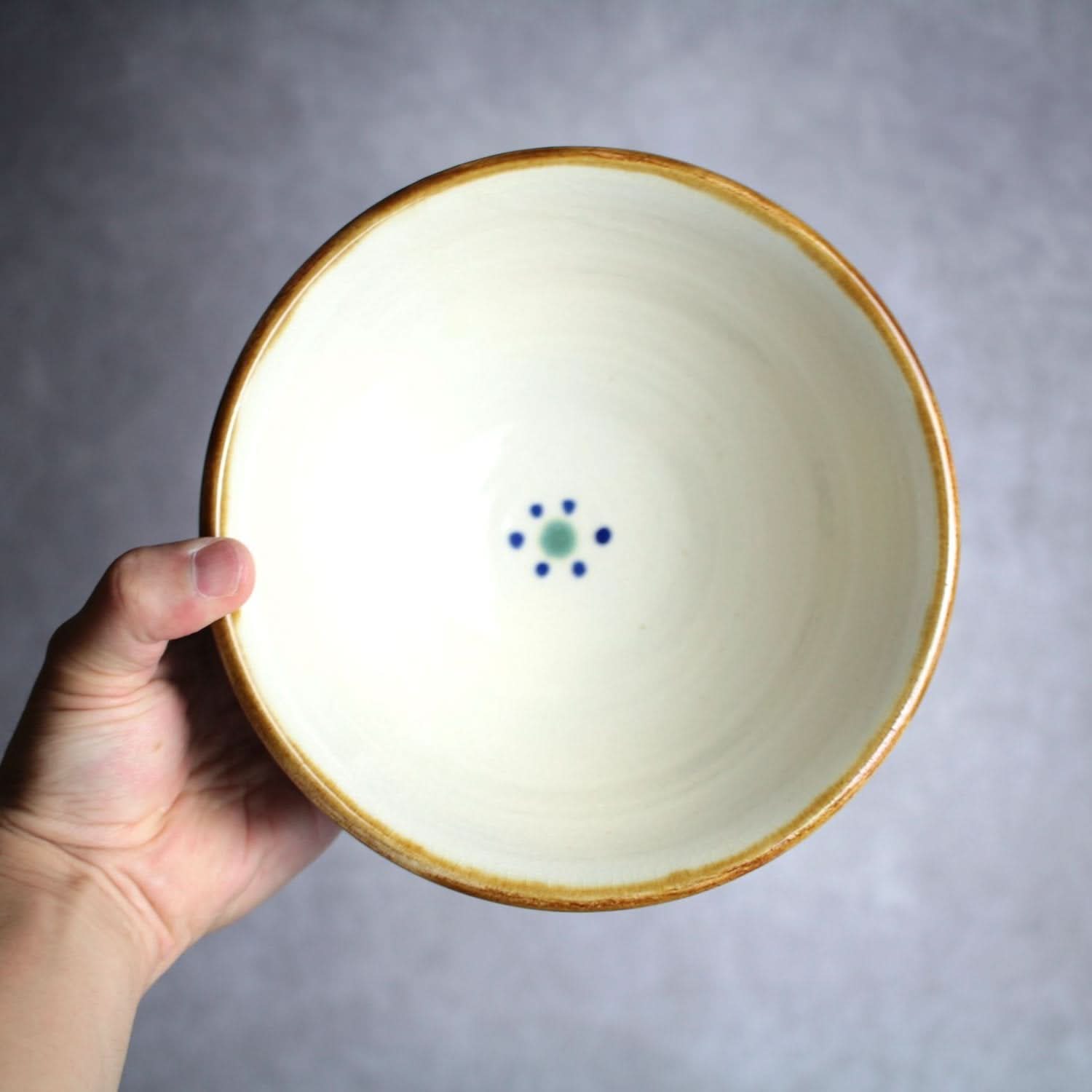 6寸マカイ 緑釉 飛鉋 輪紋 やちむん 陶器 幸陶器 やちむん 陶器.