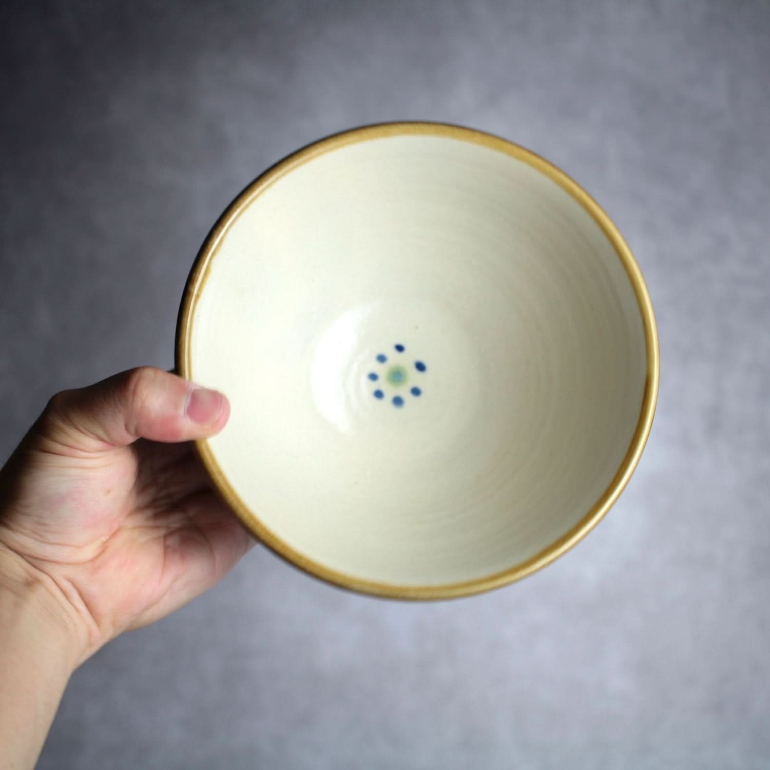 5寸マカイ 緑釉 飛鉋 輪紋 やちむん 陶器 幸陶器 やちむん 陶器.