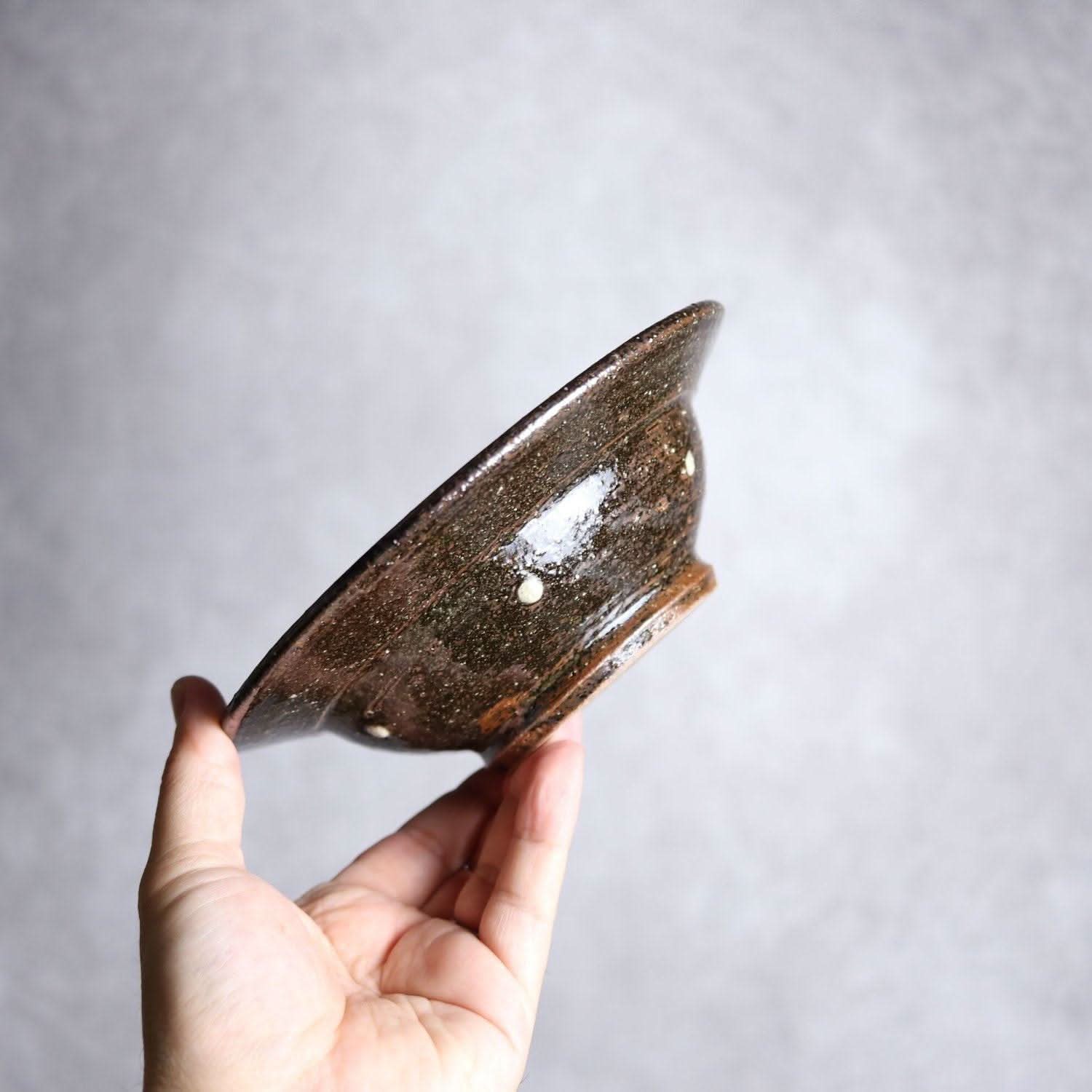 5.5寸リム鉢 シノギ 白 ストライプ やちむん 陶器 陶芸こまがた やちむん 陶器.