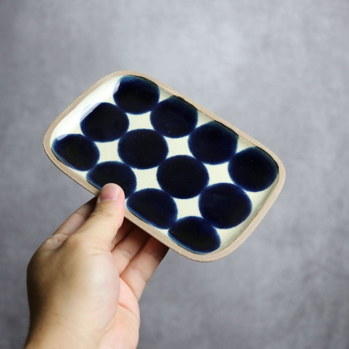 呉須丸紋 長角皿(小) やちむん 陶器.