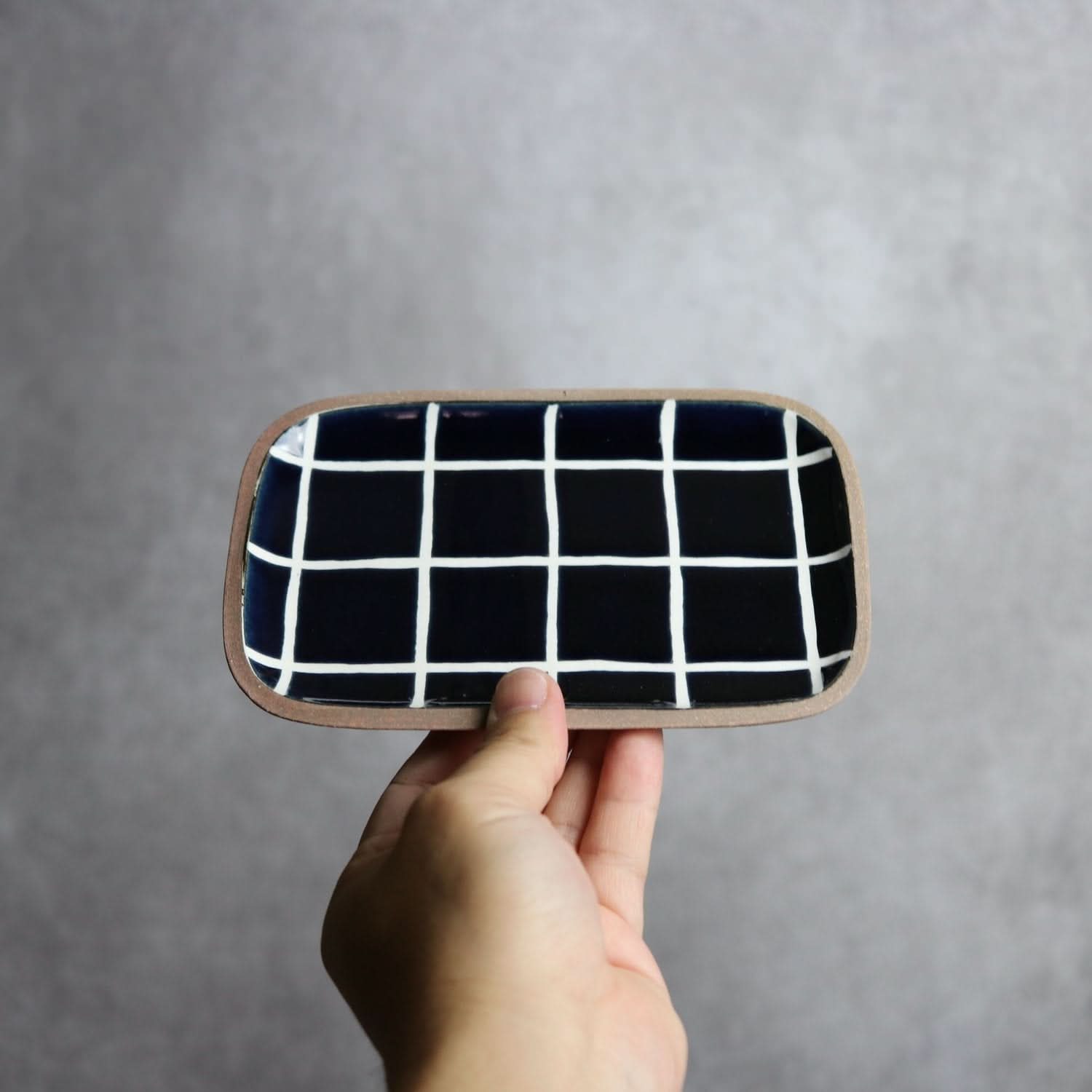 タイル:藍 長角皿(小) やちむん 陶器.