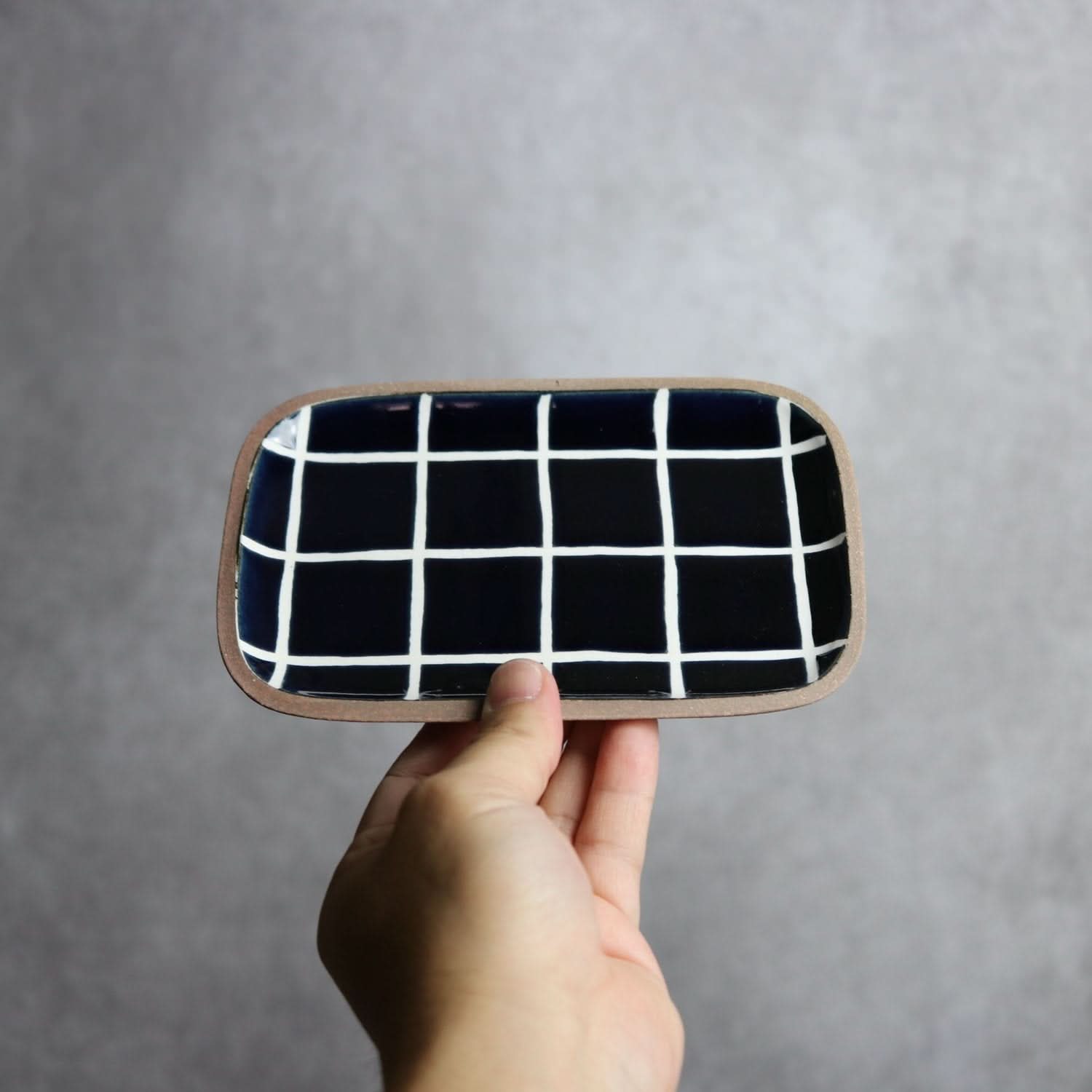 タイル:藍 長角皿(小) やちむん 陶器.