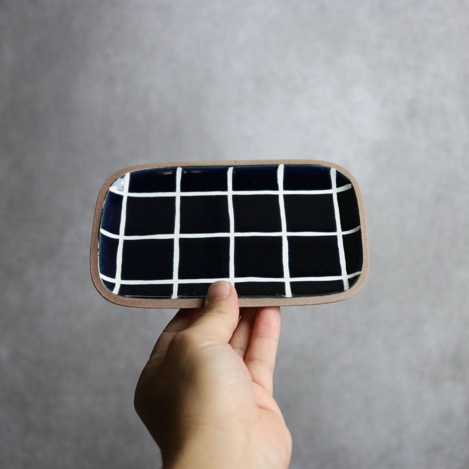 タイル:藍 長角皿(小) やちむん 陶器.