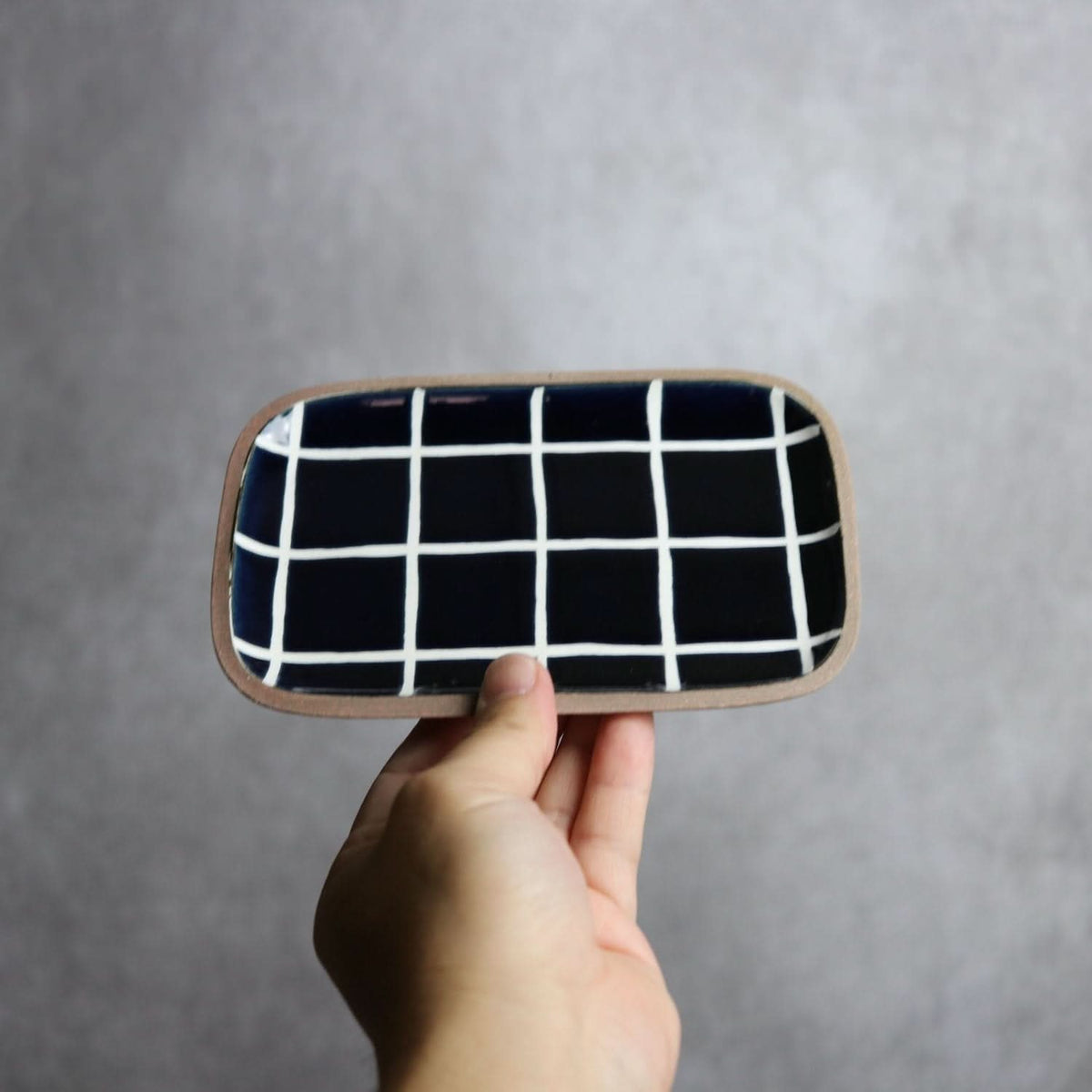タイル:藍 長角皿(小) やちむん 陶器.