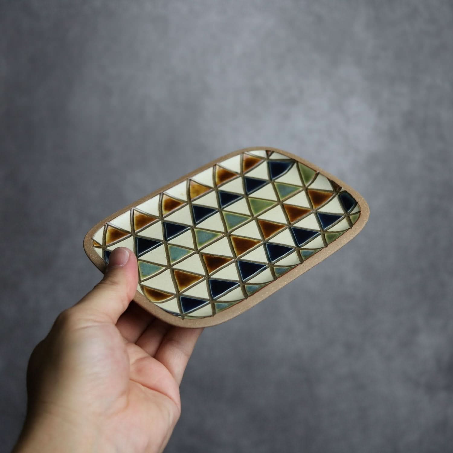 ガーランド サンカク 長角皿(小) やちむん 陶器.