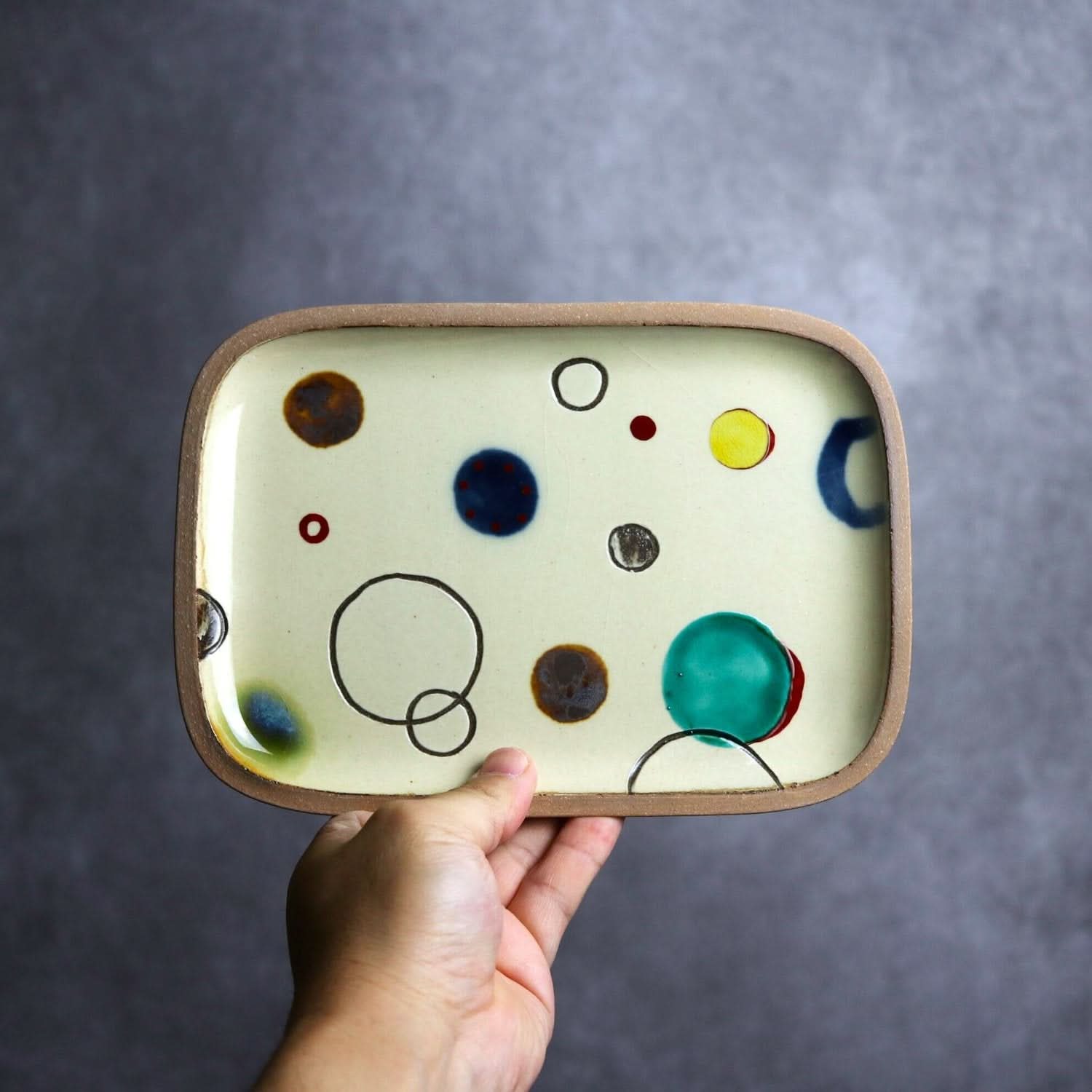 プリズム 長角皿(中) やちむん 陶器.