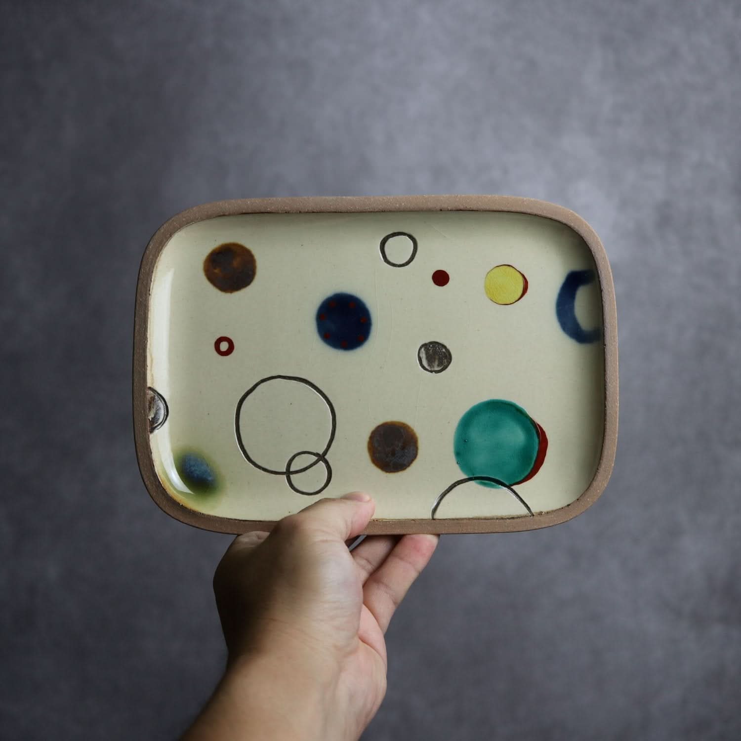 プリズム 長角皿(中) やちむん 陶器.