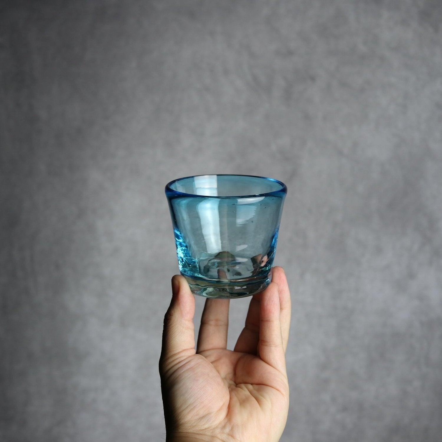 ノーマルグラス 小 水色 琉球ガラス ガラス工房清天 琉球ガラス.