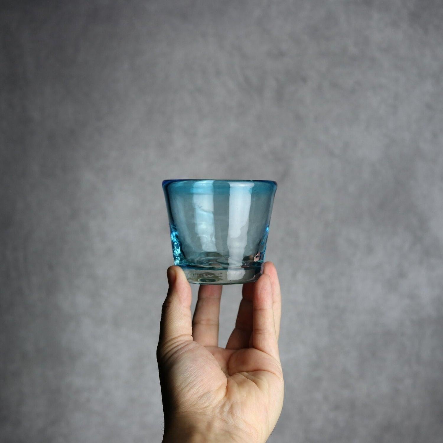 ノーマルグラス 小 水色 琉球ガラス ガラス工房清天 琉球ガラス.