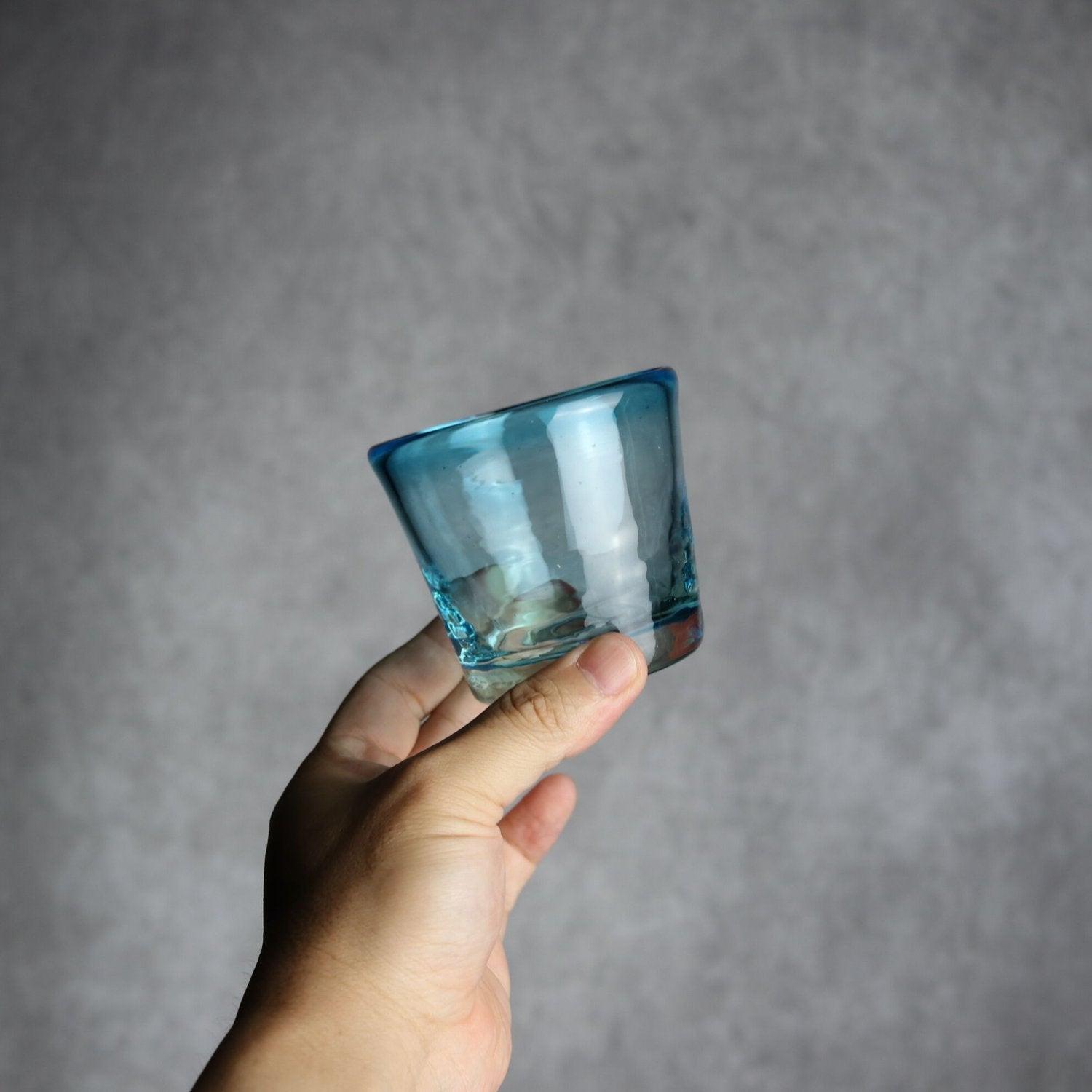 ノーマルグラス 小 水色 琉球ガラス ガラス工房清天 琉球ガラス.