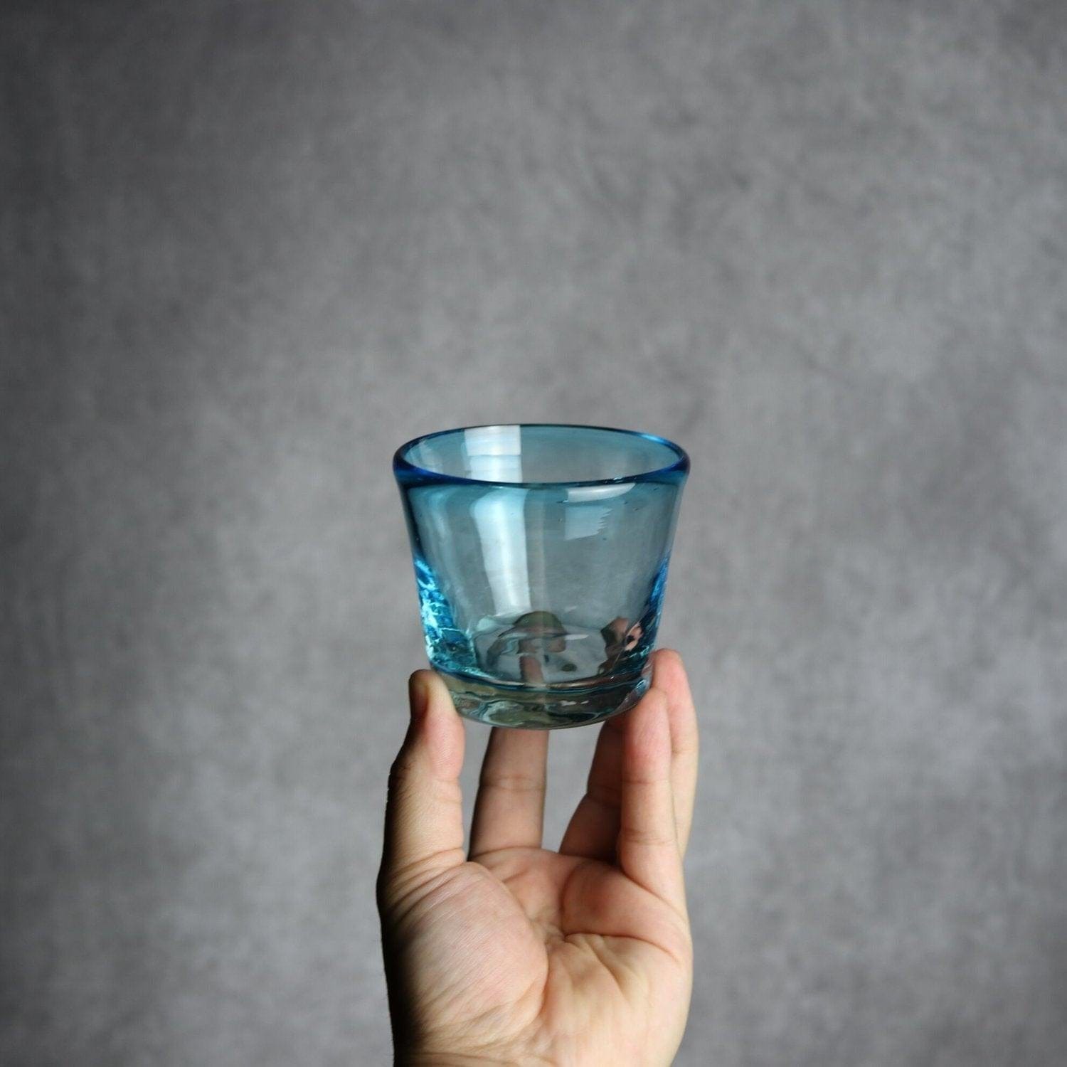 ノーマルグラス 小 水色 琉球ガラス ガラス工房清天 琉球ガラス.