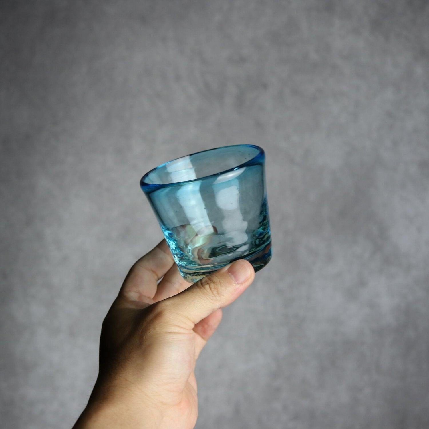 ノーマルグラス 小 水色 琉球ガラス ガラス工房清天 琉球ガラス.