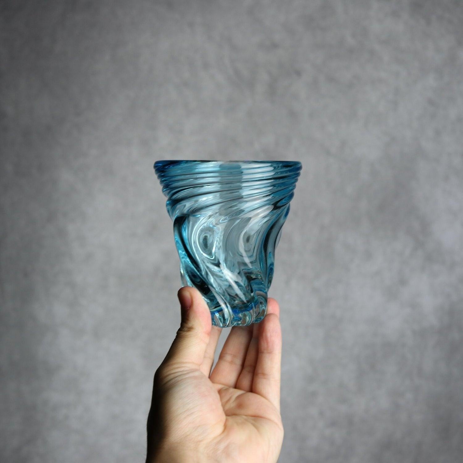 S.モールグラス 水色 琉球ガラス ガラス工房清天 琉球ガラス.