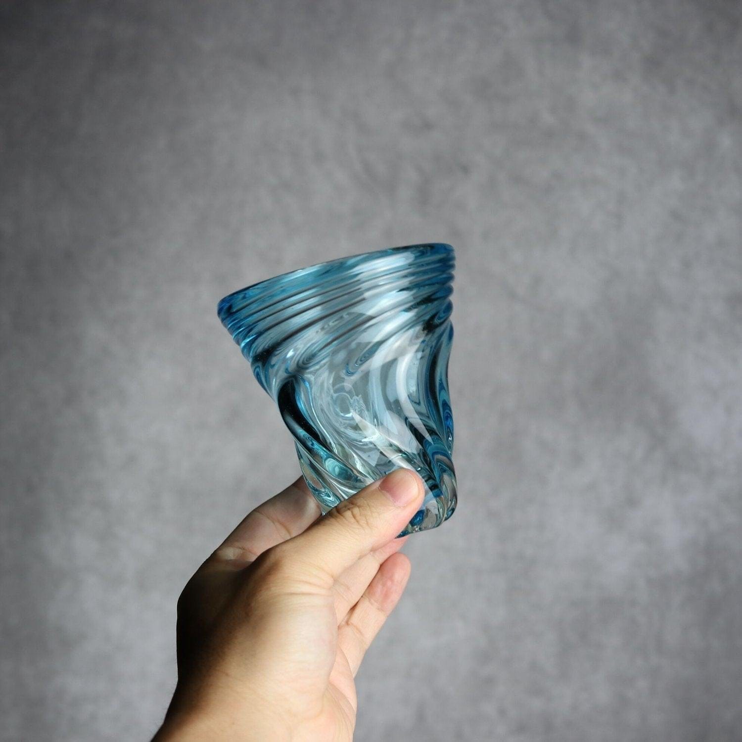 S.モールグラス 水色 琉球ガラス ガラス工房清天 琉球ガラス.