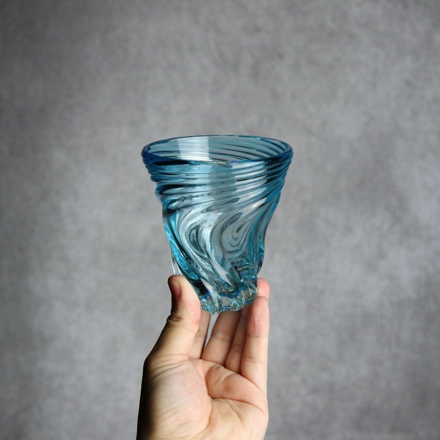 S.モールグラス 水色 琉球ガラス ガラス工房清天 琉球ガラス.