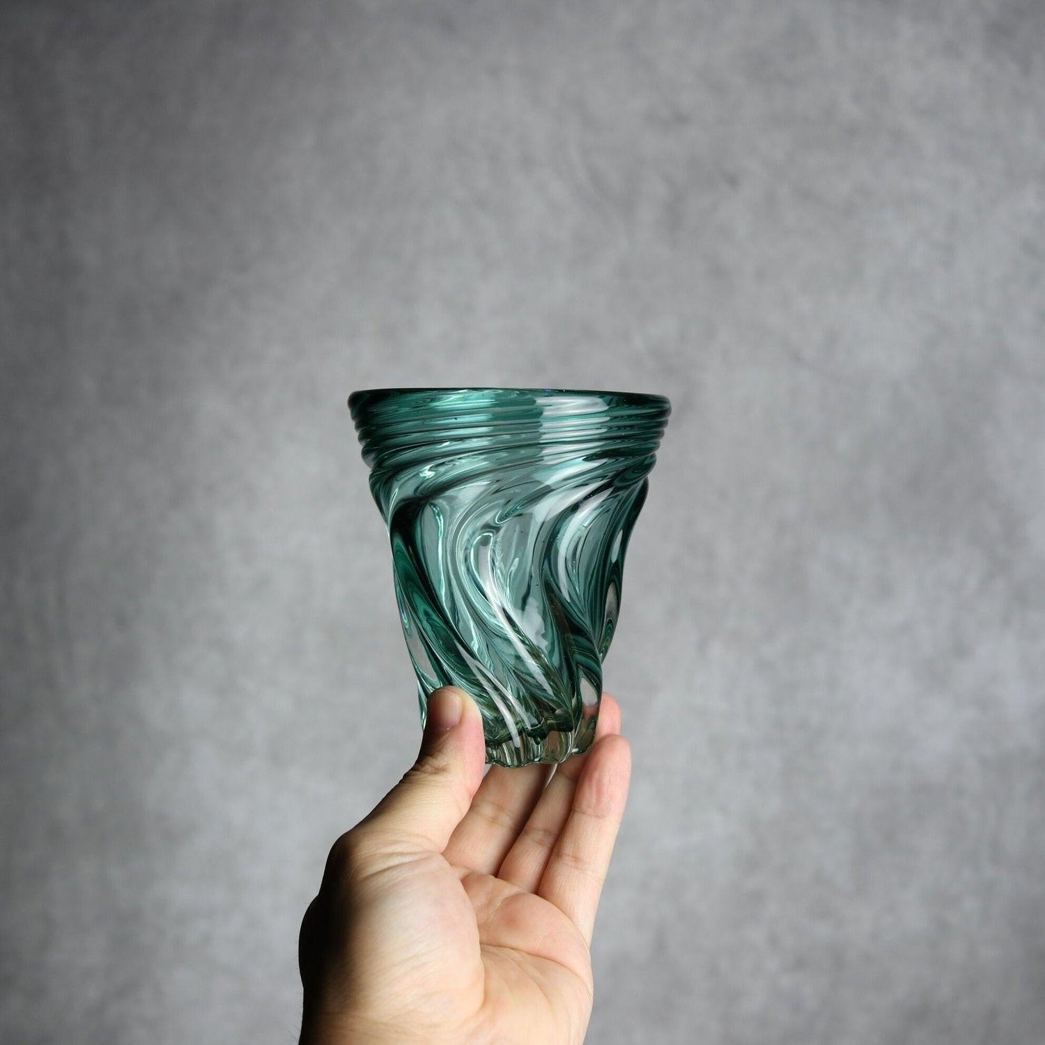 S.モールグラス グリーン 琉球ガラス ガラス工房清天 琉球ガラス.