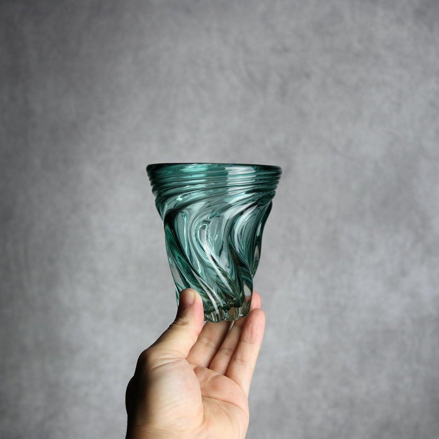 S.モールグラス グリーン 琉球ガラス ガラス工房清天 琉球ガラス.