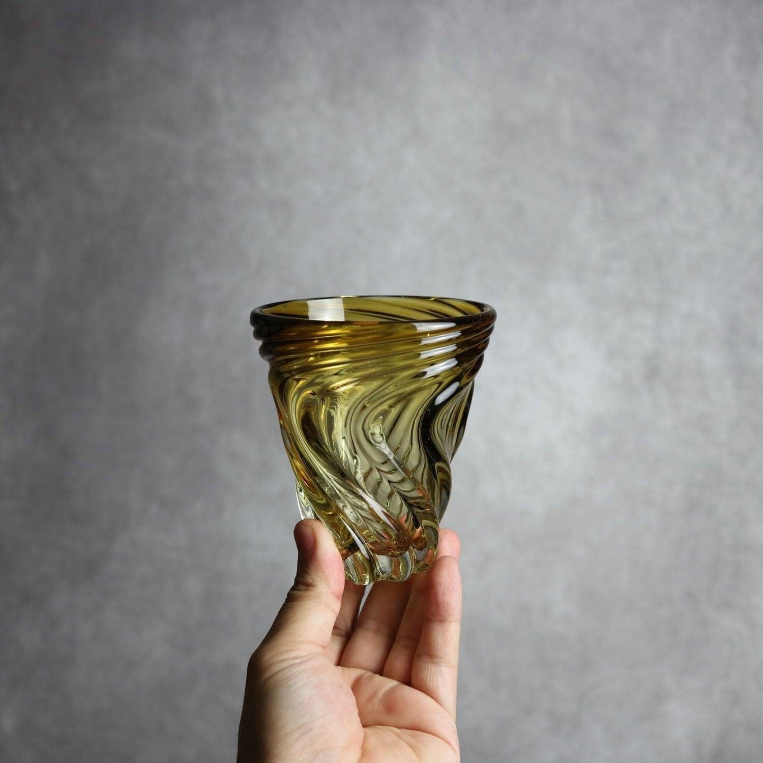 S.モールグラス ブラウン 琉球ガラス ガラス工房清天 琉球ガラス.