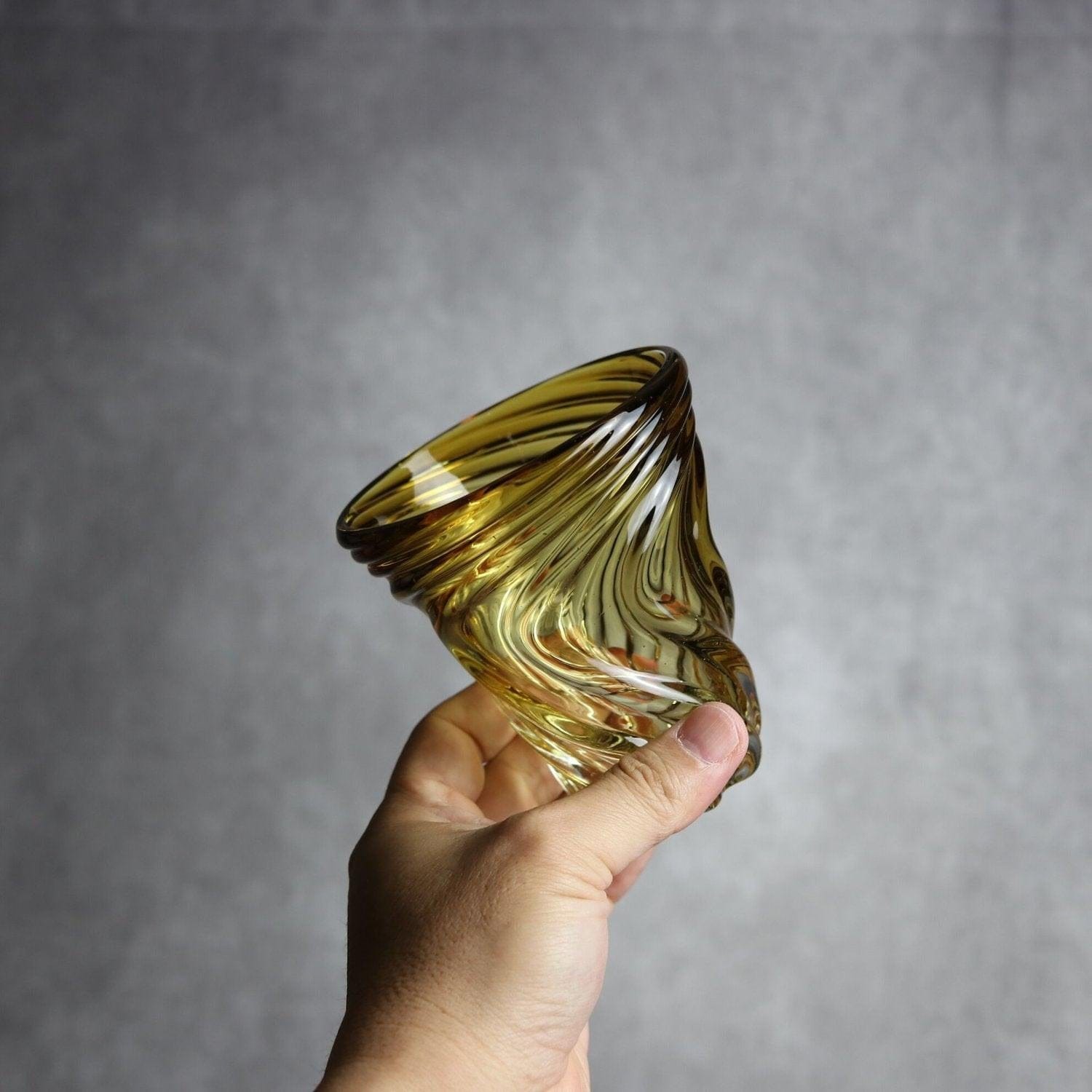 S.モールグラス ブラウン 琉球ガラス ガラス工房清天 琉球ガラス.