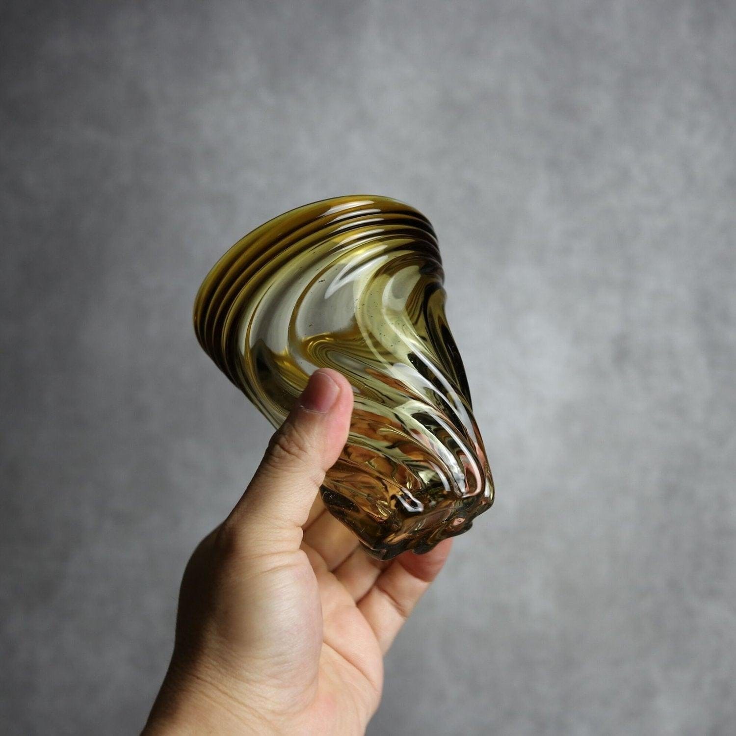 S.モールグラス ブラウン 琉球ガラス ガラス工房清天 琉球ガラス.