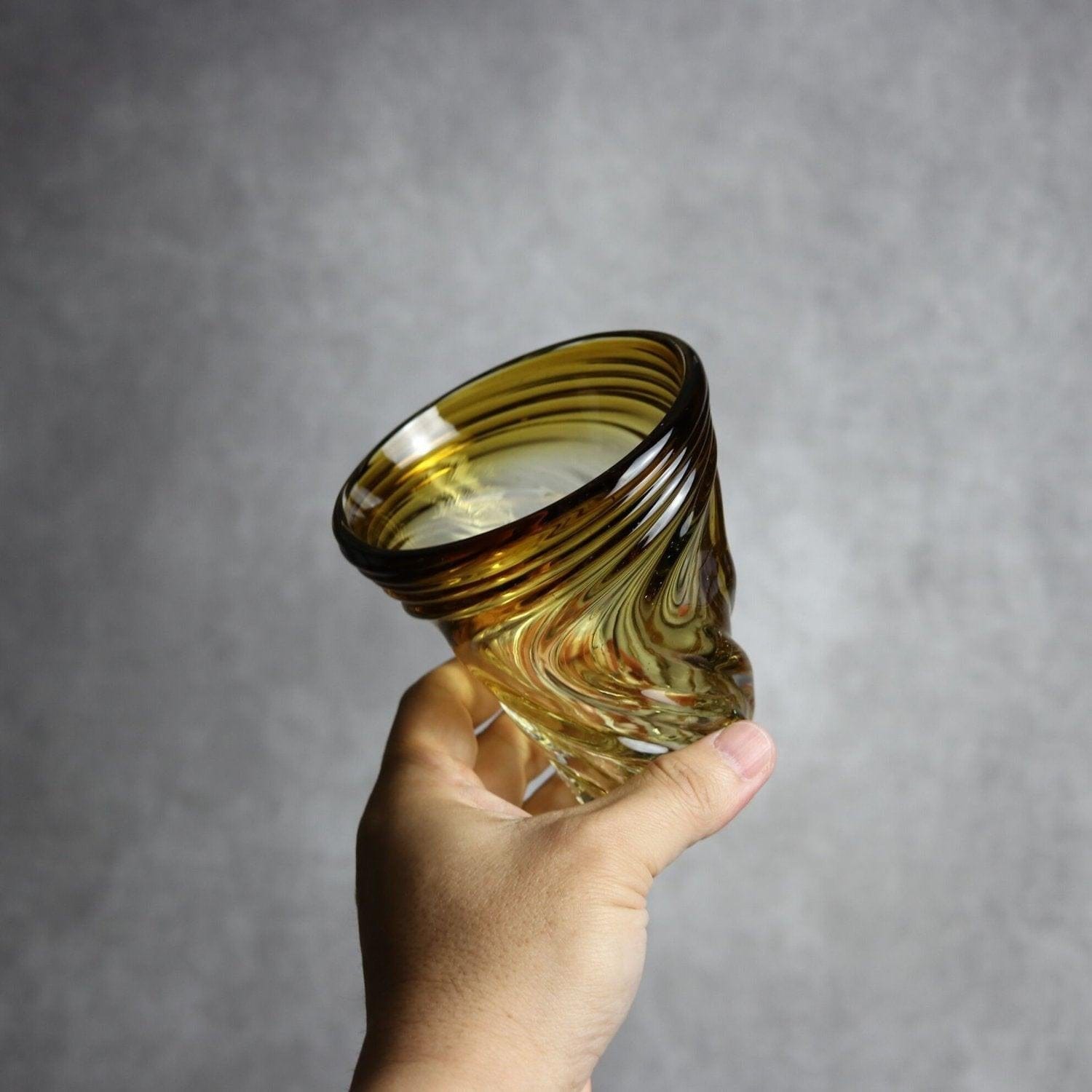 S.モールグラス ブラウン 琉球ガラス ガラス工房清天 琉球ガラス.