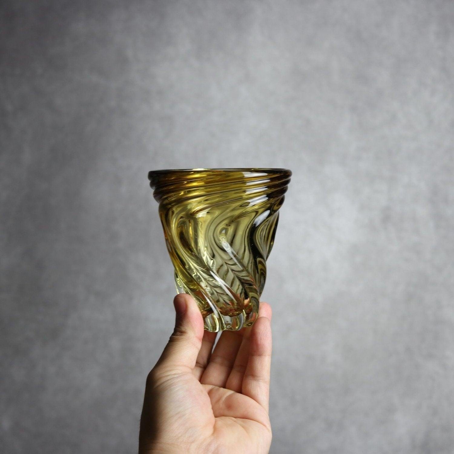 S.モールグラス ブラウン 琉球ガラス ガラス工房清天 琉球ガラス.