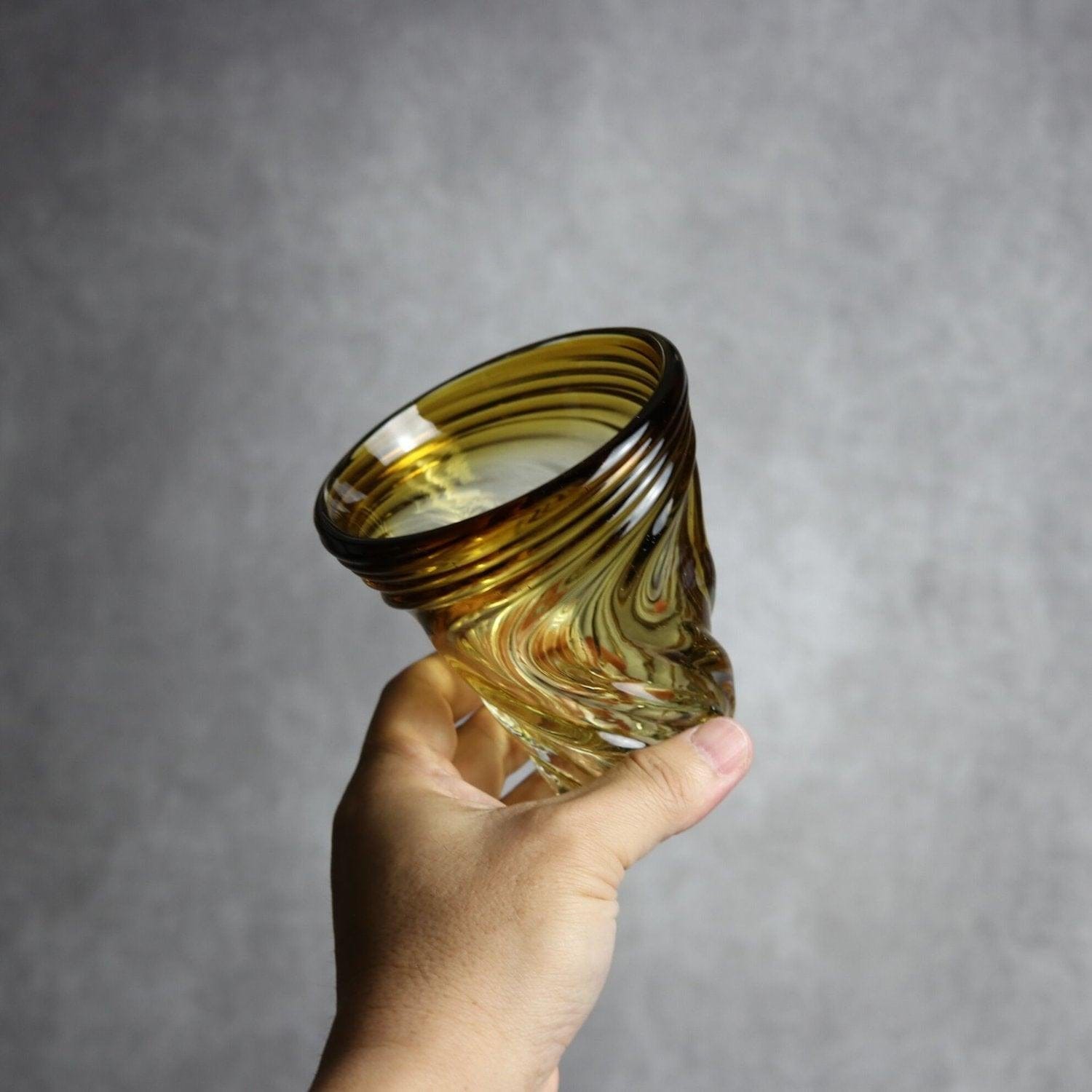 S.モールグラス ブラウン 琉球ガラス ガラス工房清天 琉球ガラス.