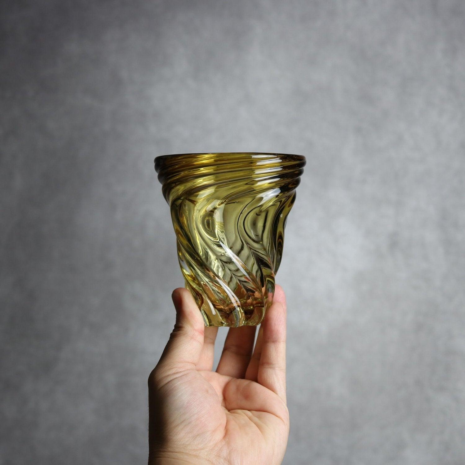 S.モールグラス ブラウン 琉球ガラス ガラス工房清天 琉球ガラス.