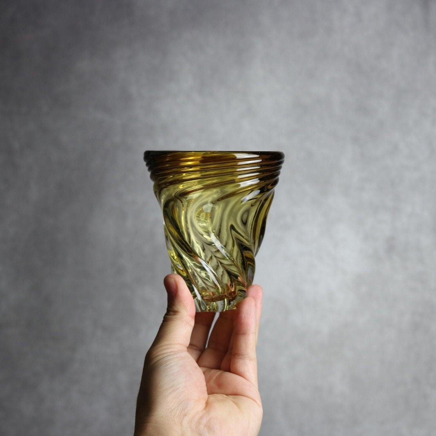 S.モールグラス ブラウン 琉球ガラス ガラス工房清天 琉球ガラス.