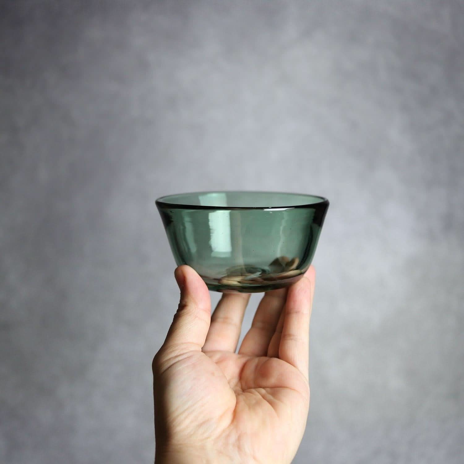 ノーマルボウル 小 グリーン 琉球ガラス ガラス工房清天 琉球ガラス.