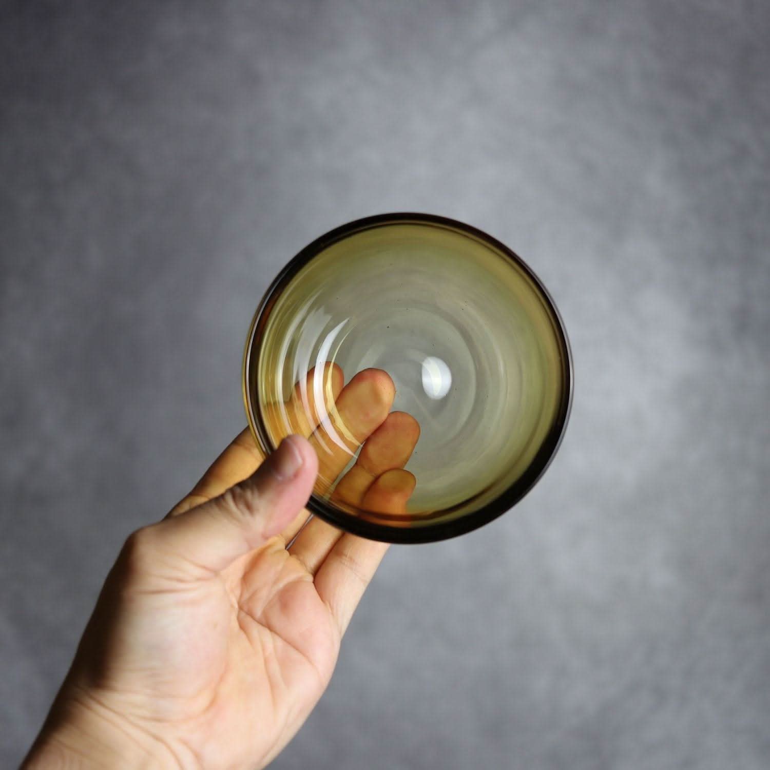 ノーマルボウル 小 ブラウン 琉球ガラス ガラス工房清天 琉球ガラス.