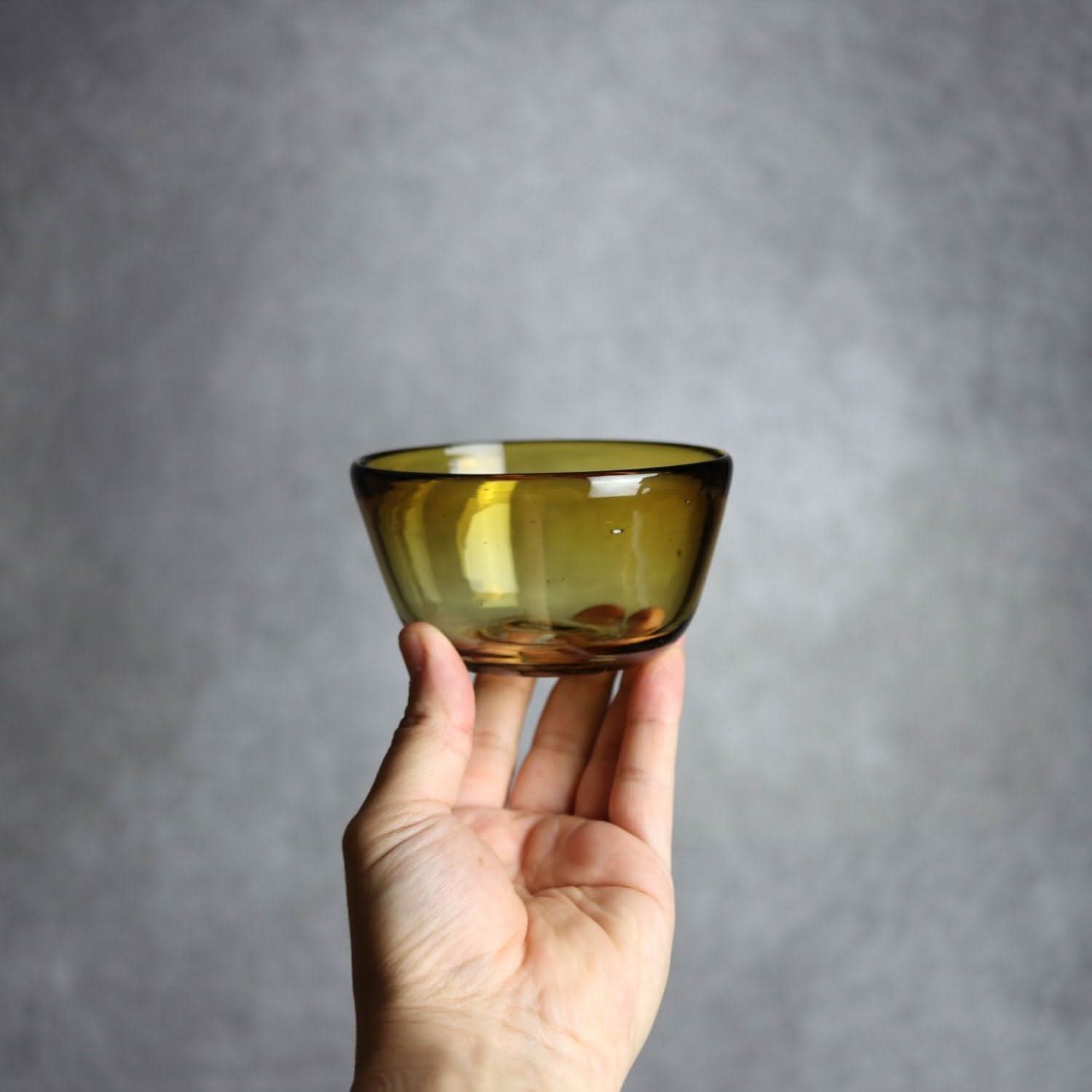 ノーマルボウル 小 ブラウン 琉球ガラス ガラス工房清天 琉球ガラス.