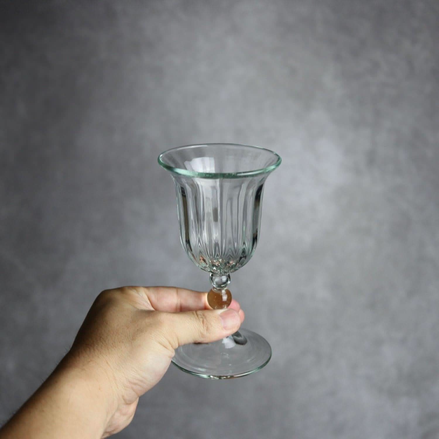 縦モールワイングラス クリア 琉球ガラス glass32 琉球ガラス.