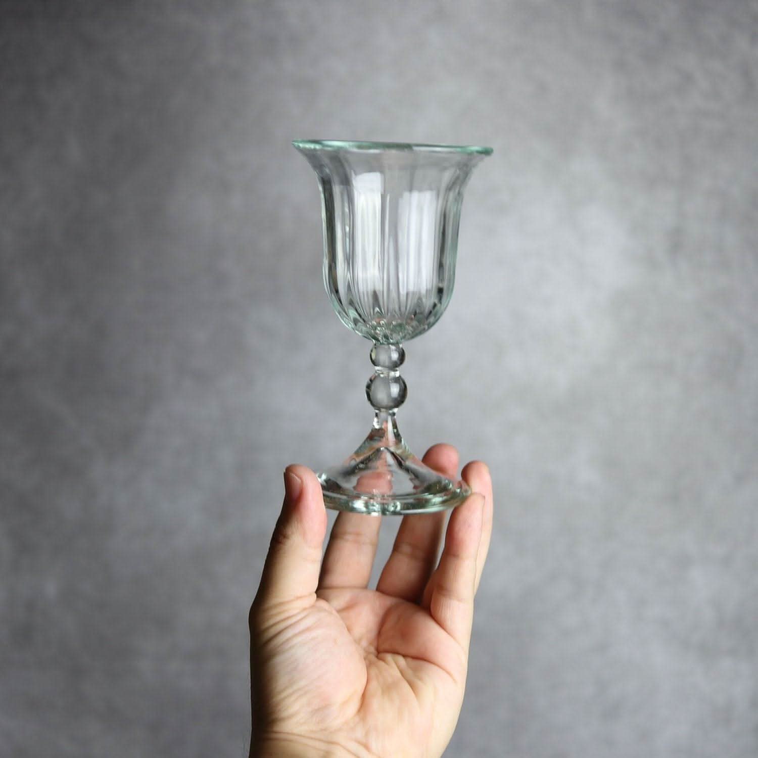 縦モールワイングラス クリア 琉球ガラス glass32 琉球ガラス.