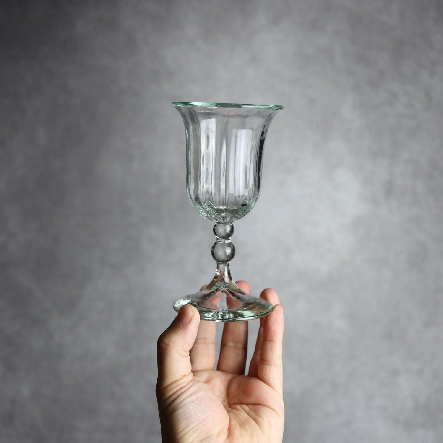 縦モールワイングラス クリア 琉球ガラス glass32 琉球ガラス.