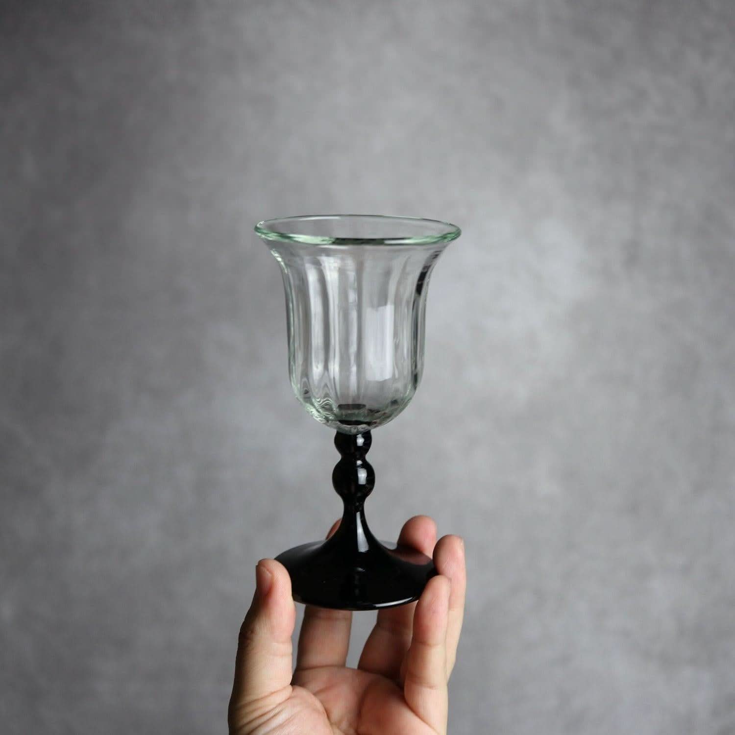 縦モールワイングラス ツートン 琉球ガラス glass32 琉球ガラス.