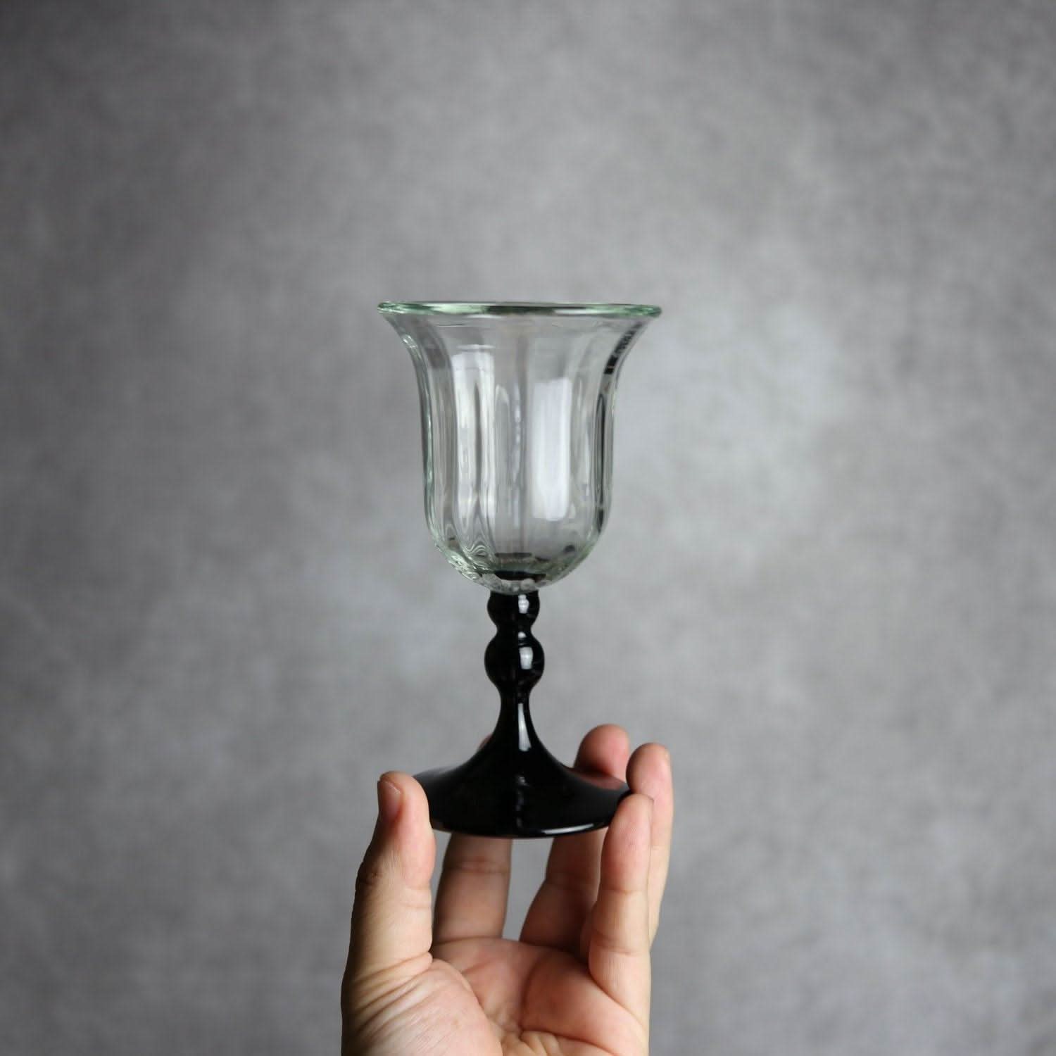 縦モールワイングラス ツートン 琉球ガラス glass32 琉球ガラス.