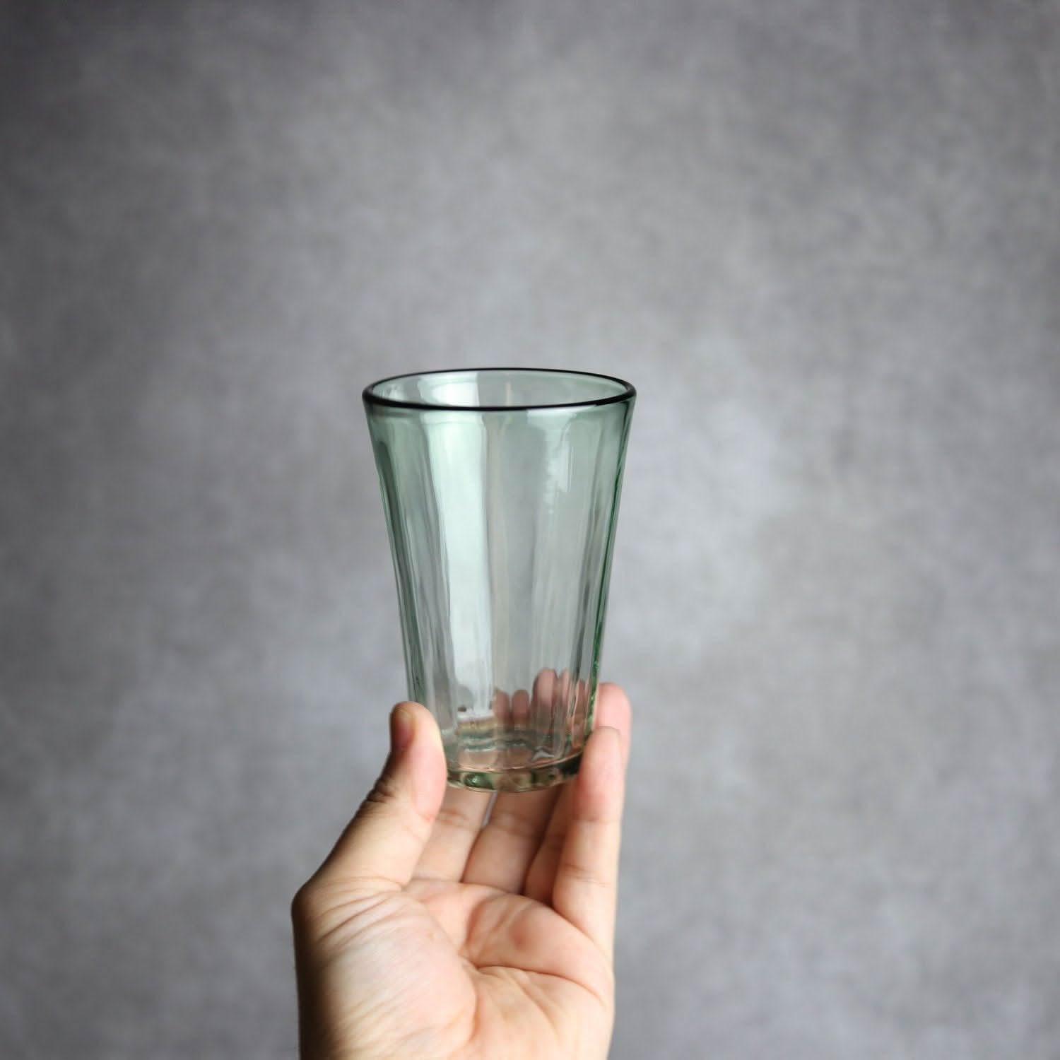 ヴィンテージひとくちビア 緑 琉球ガラス glass32 琉球ガラス.