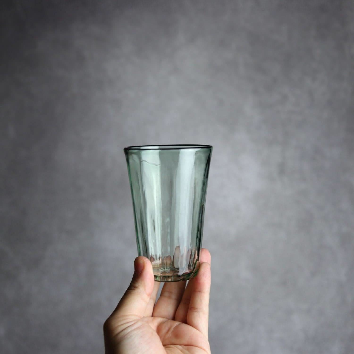 ヴィンテージひとくちビア 緑 琉球ガラス glass32 琉球ガラス.