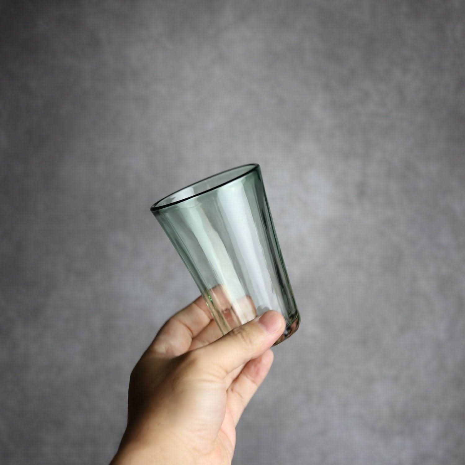 ヴィンテージひとくちビア 緑 琉球ガラス glass32 琉球ガラス.