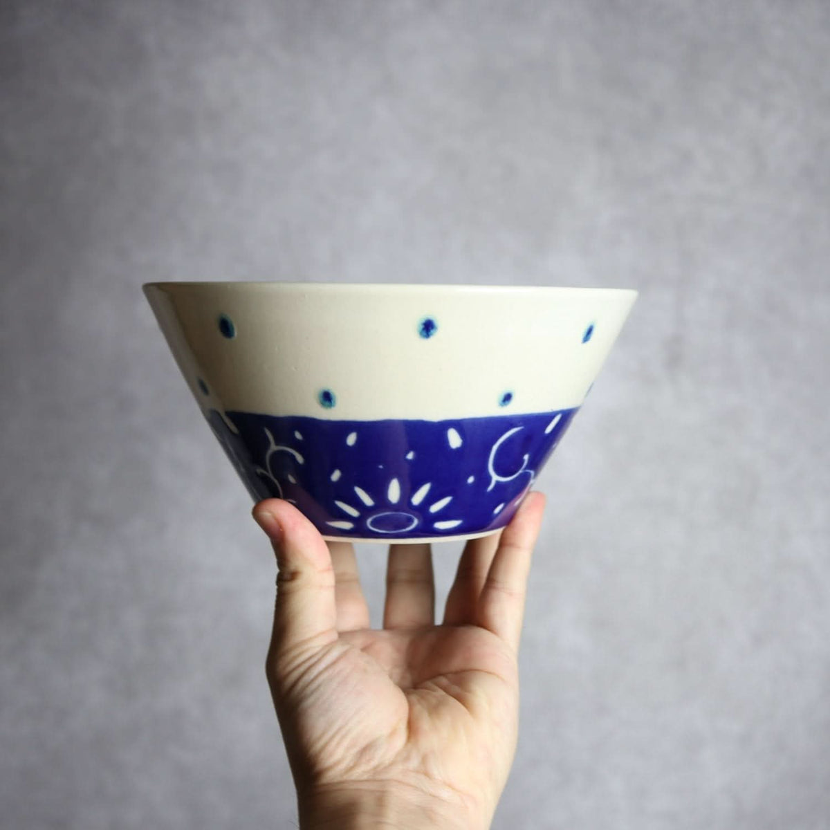 どんぶり 呉須釉 唐草 やちむん 陶器 高江洲陶磁器 やちむん 陶器.