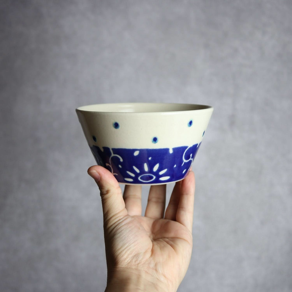 ボウル 呉須釉 唐草 やちむん 陶器 高江洲陶磁器 やちむん 陶器.