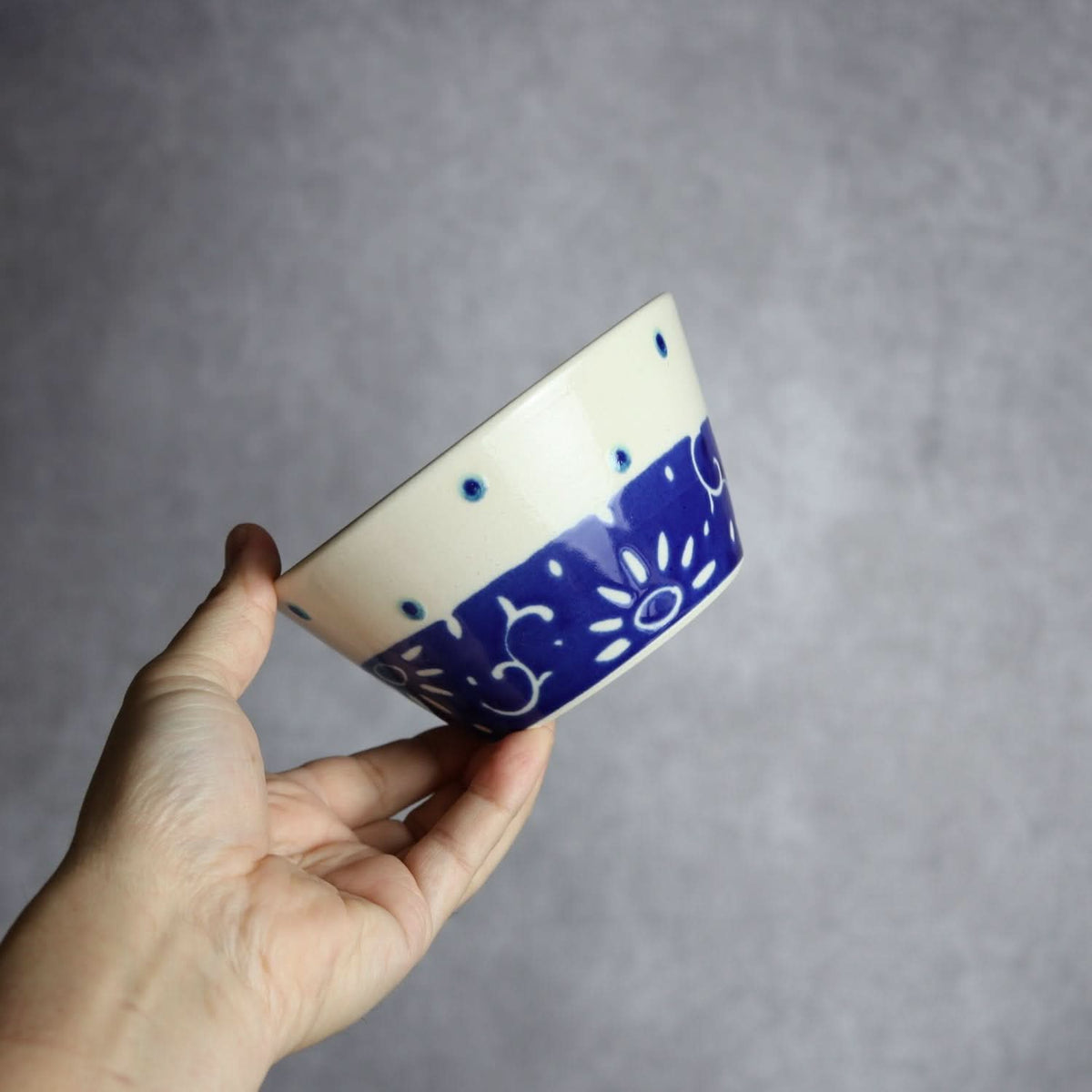 ボウル 呉須釉 唐草 やちむん 陶器 高江洲陶磁器 やちむん 陶器.