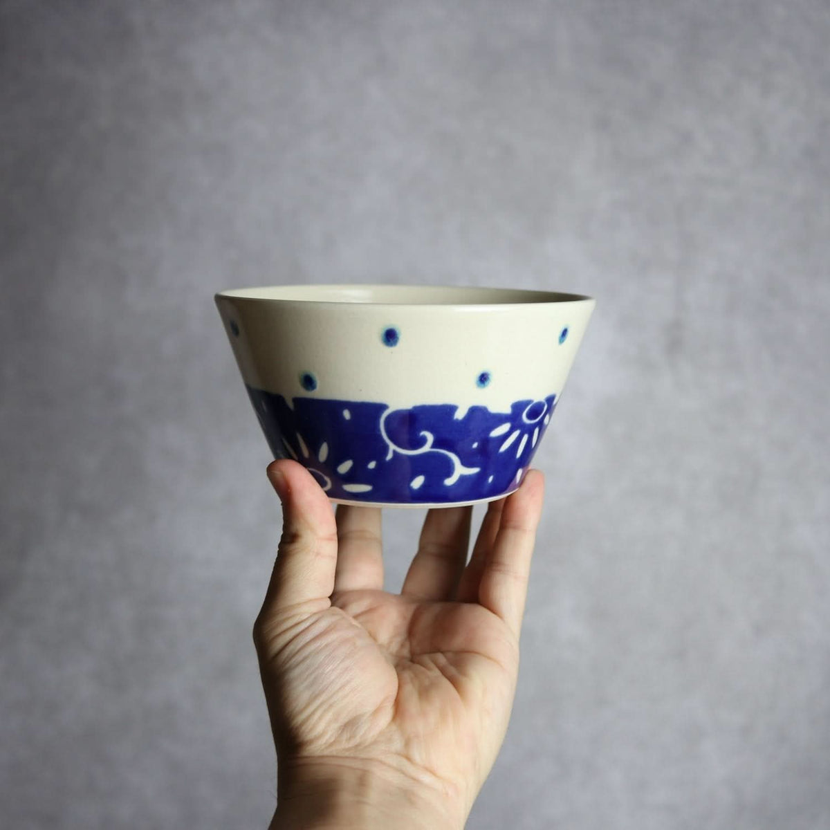 ボウル 呉須釉 唐草 やちむん 陶器 高江洲陶磁器 やちむん 陶器.