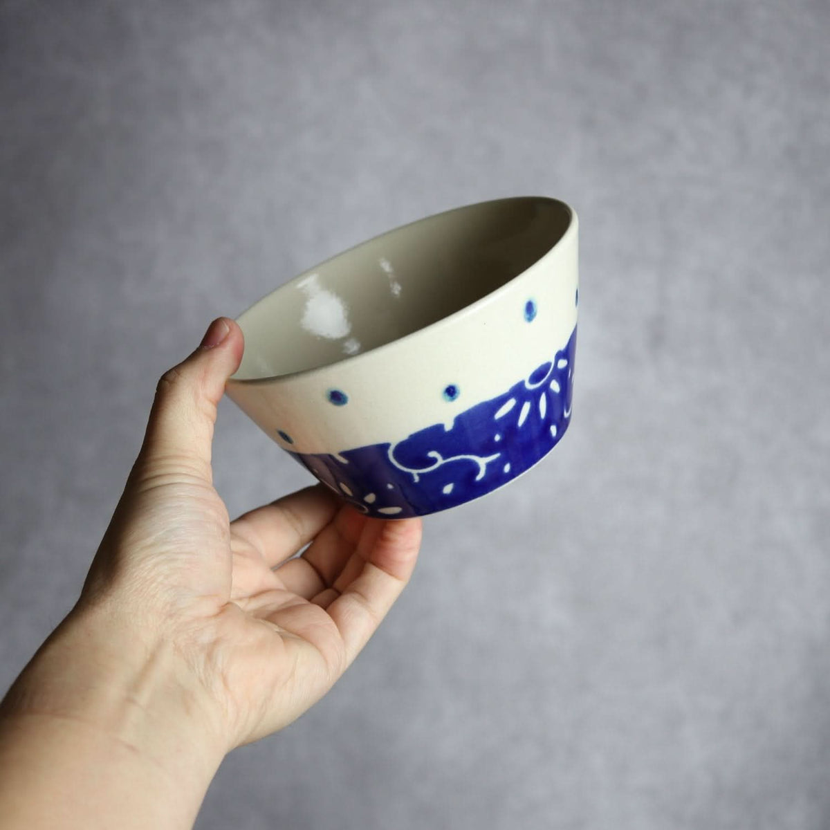 ボウル 呉須釉 唐草 やちむん 陶器 高江洲陶磁器 やちむん 陶器.